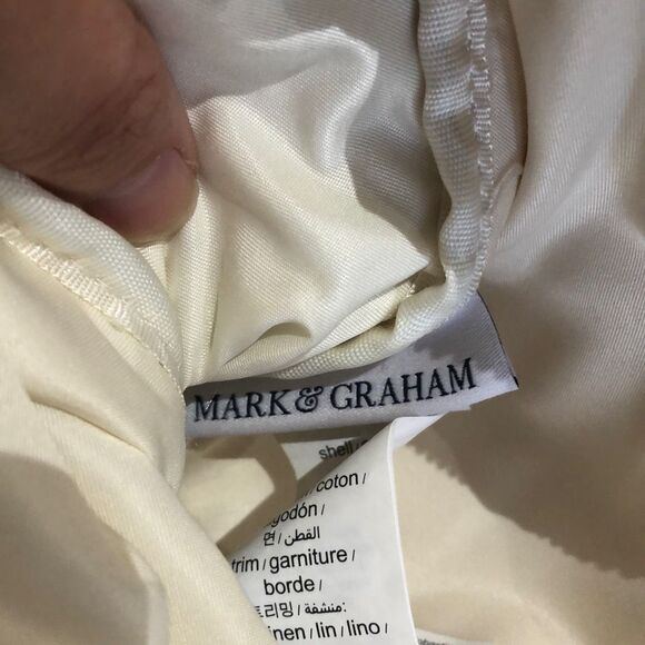 Mark & Graham monogrammed F Baby blue cosmetic case large pouch - Picture 5 of 7